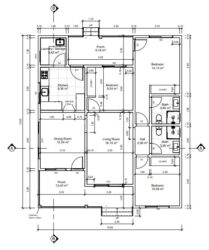 Plano De Casa Sencilla De Dormitorios H