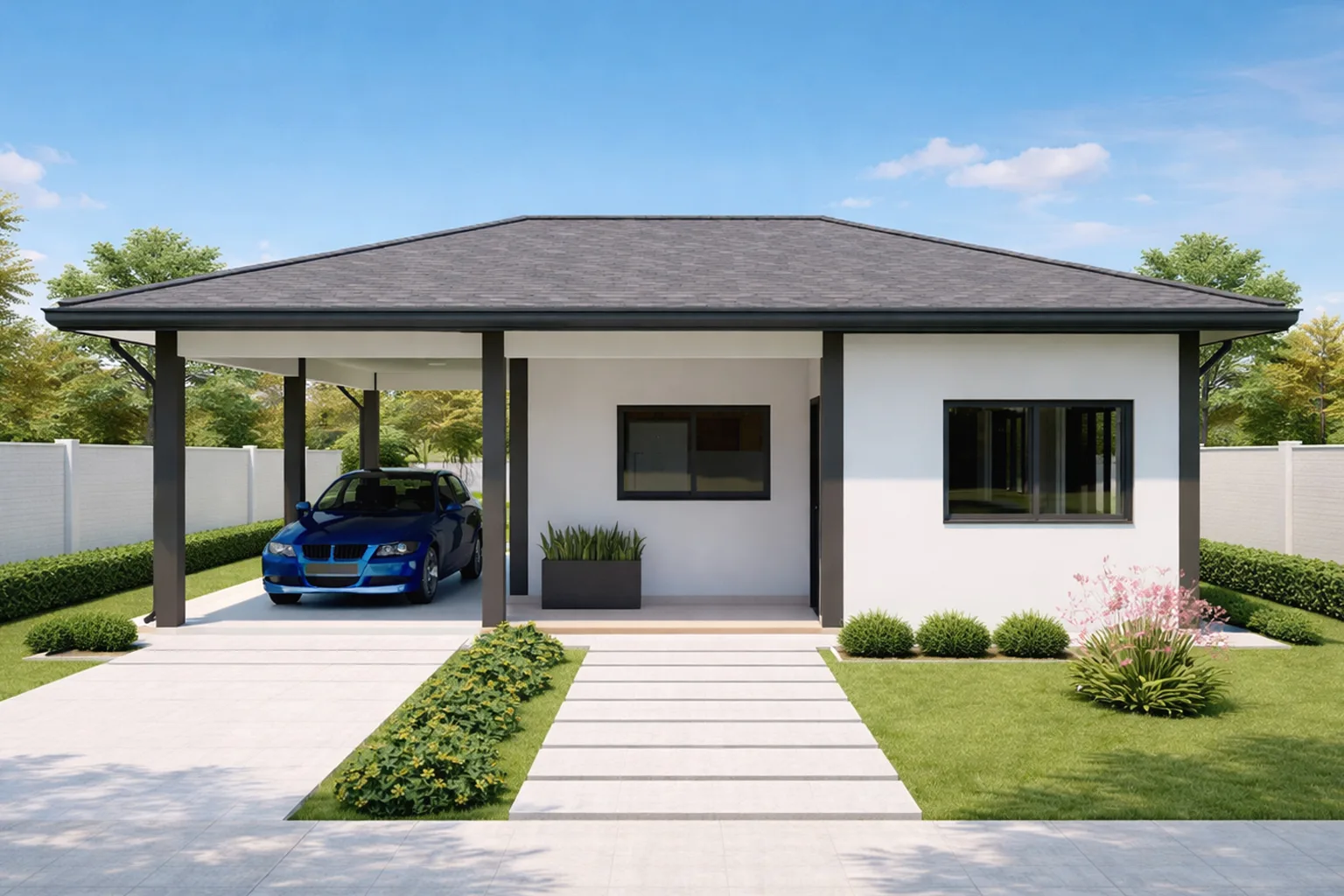 Simple 2 Bedroom House Design – H6