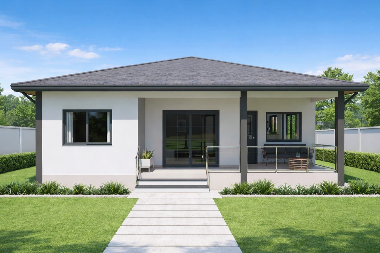 Diseño de Casa de 3 Habitaciones – H5r (Invertido)