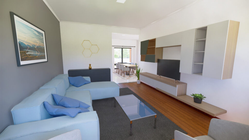 3 Bedroom House Plan with Swimming Pool - H7