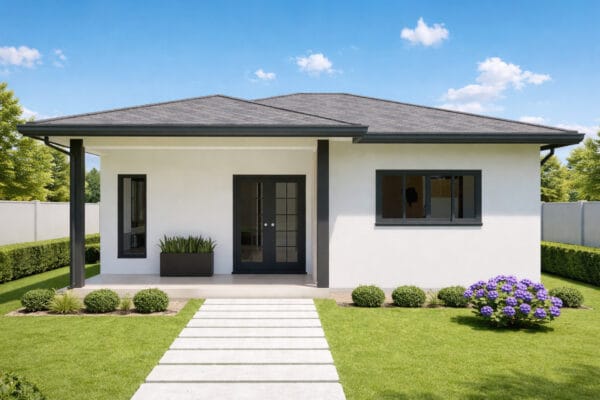 Small House Design with 2 Bedrooms - H8