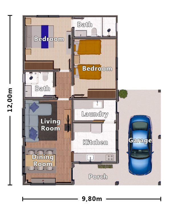 H6r – Floor Plan simple house floor plan